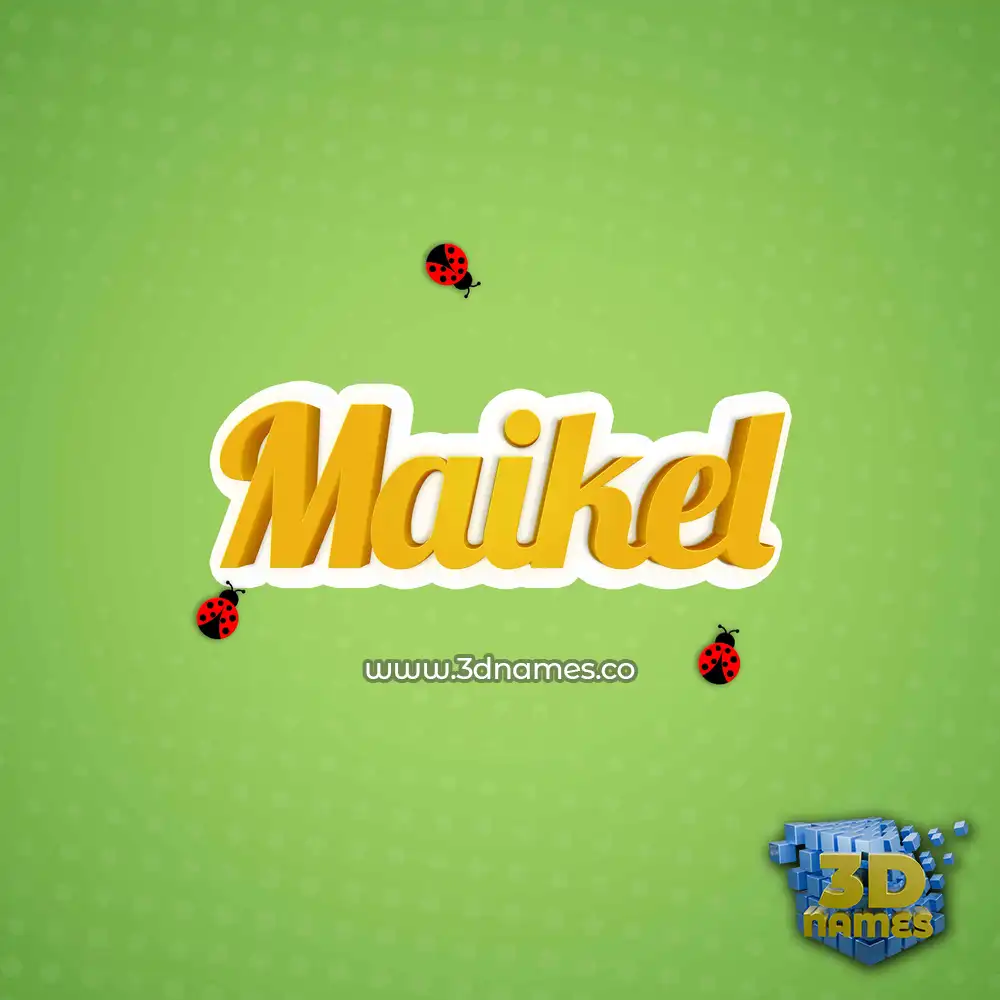 maikel in Ladybugs style - 3D name wallpaper