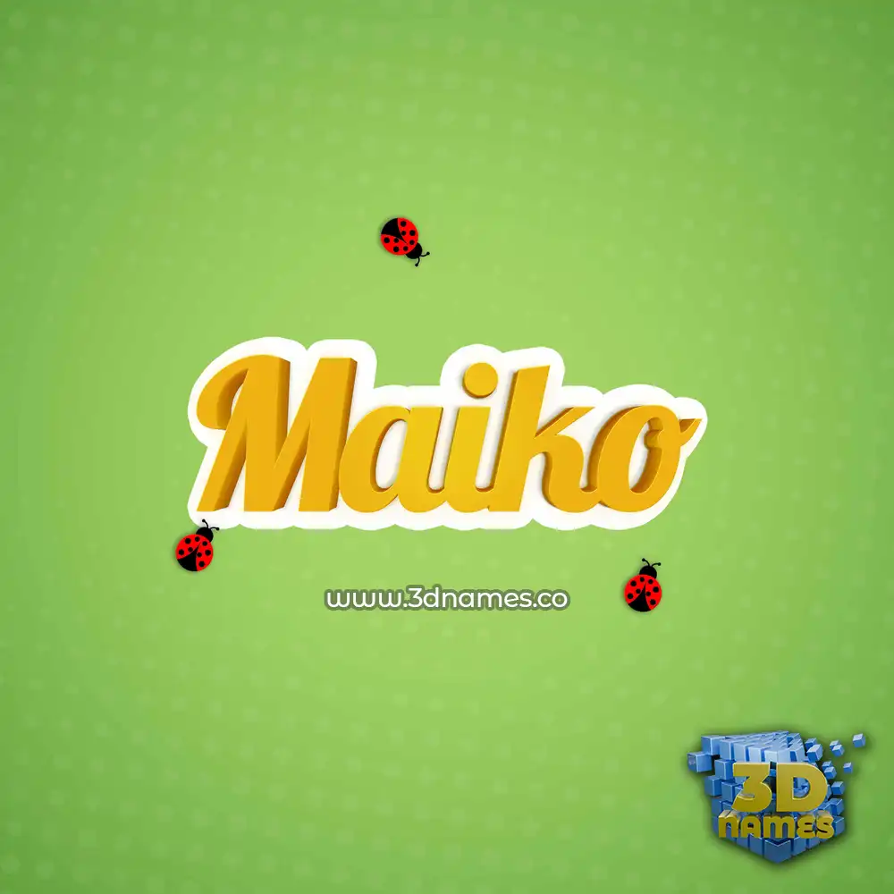 maiko in Ladybugs style - 3D name wallpaper