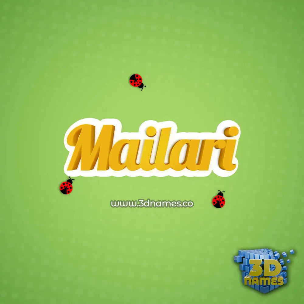 mailari in Ladybugs style - 3D name wallpaper