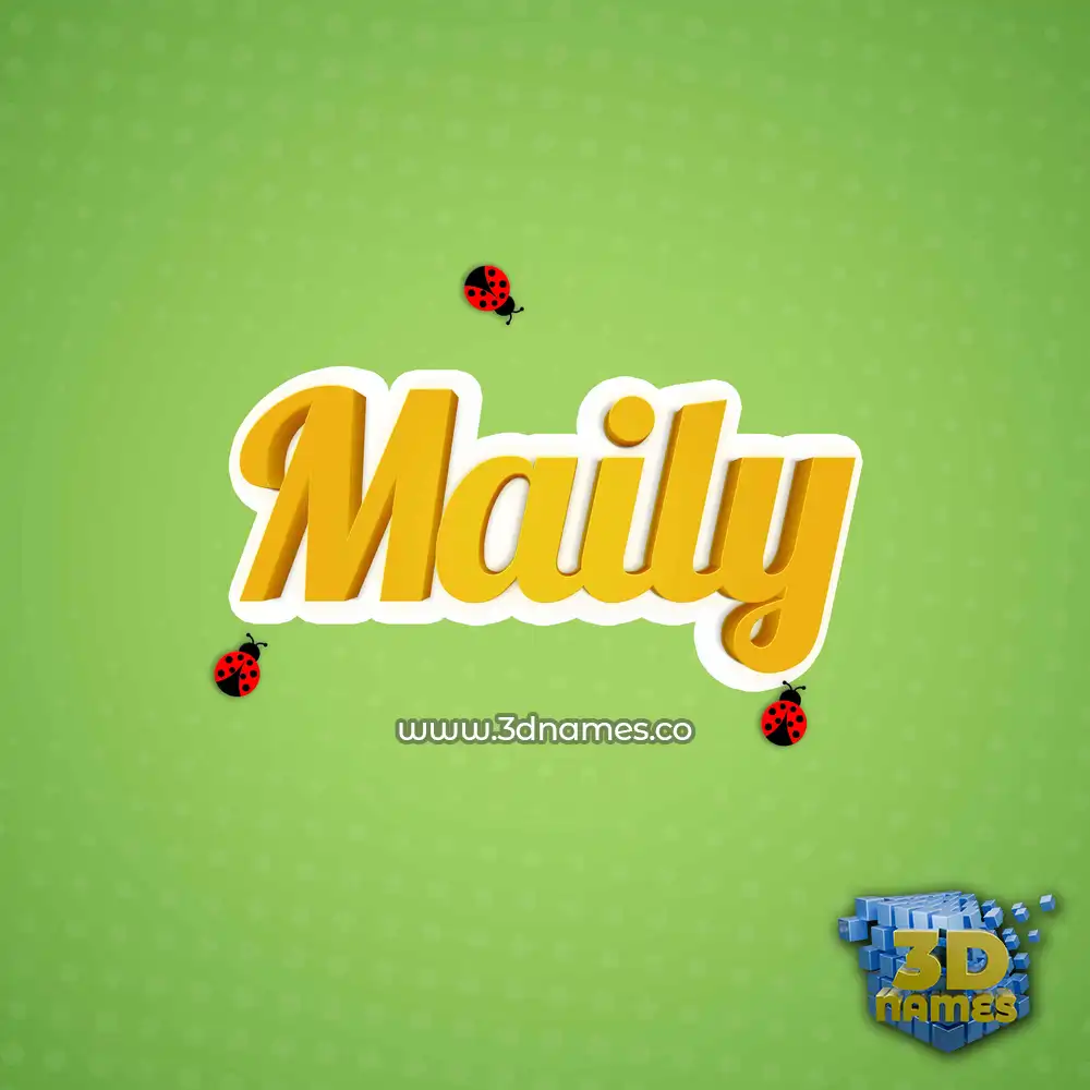 maily in Ladybugs style - 3D name wallpaper