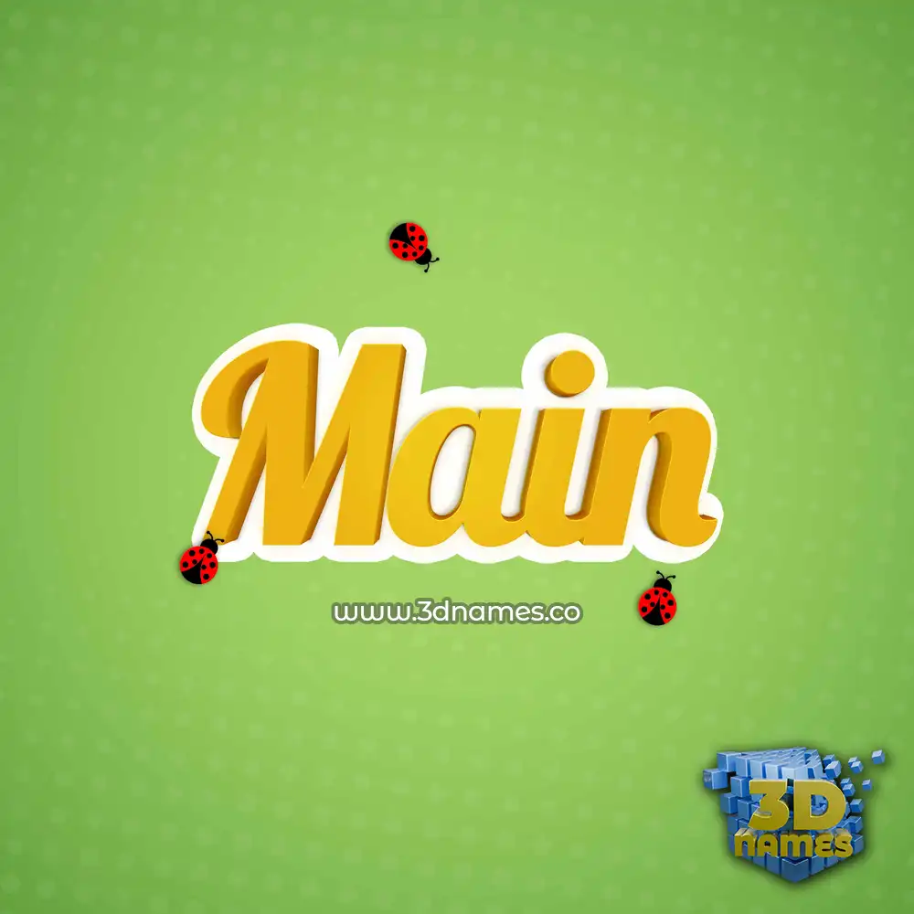 main in Ladybugs style - 3D name wallpaper