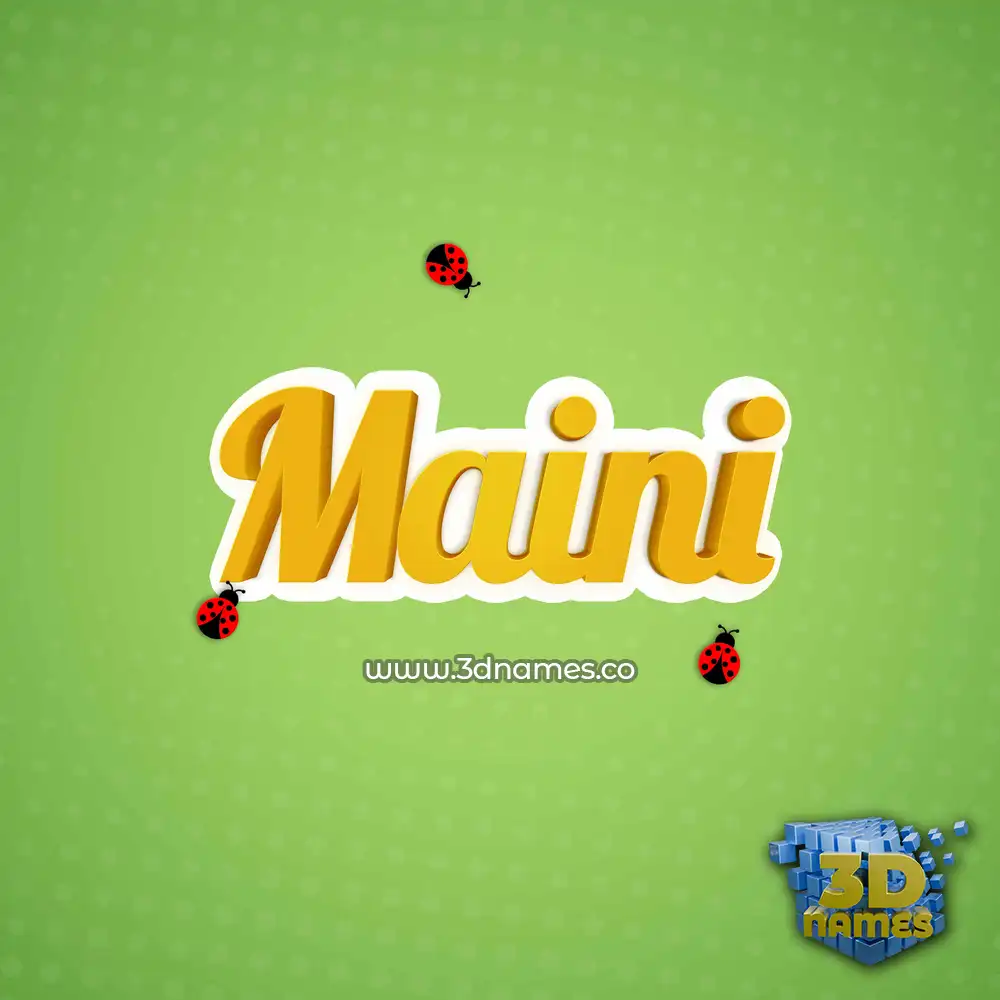 maini in Ladybugs style - 3D name wallpaper