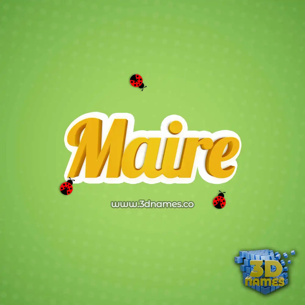 maire in Ladybugs style - 3D name wallpaper