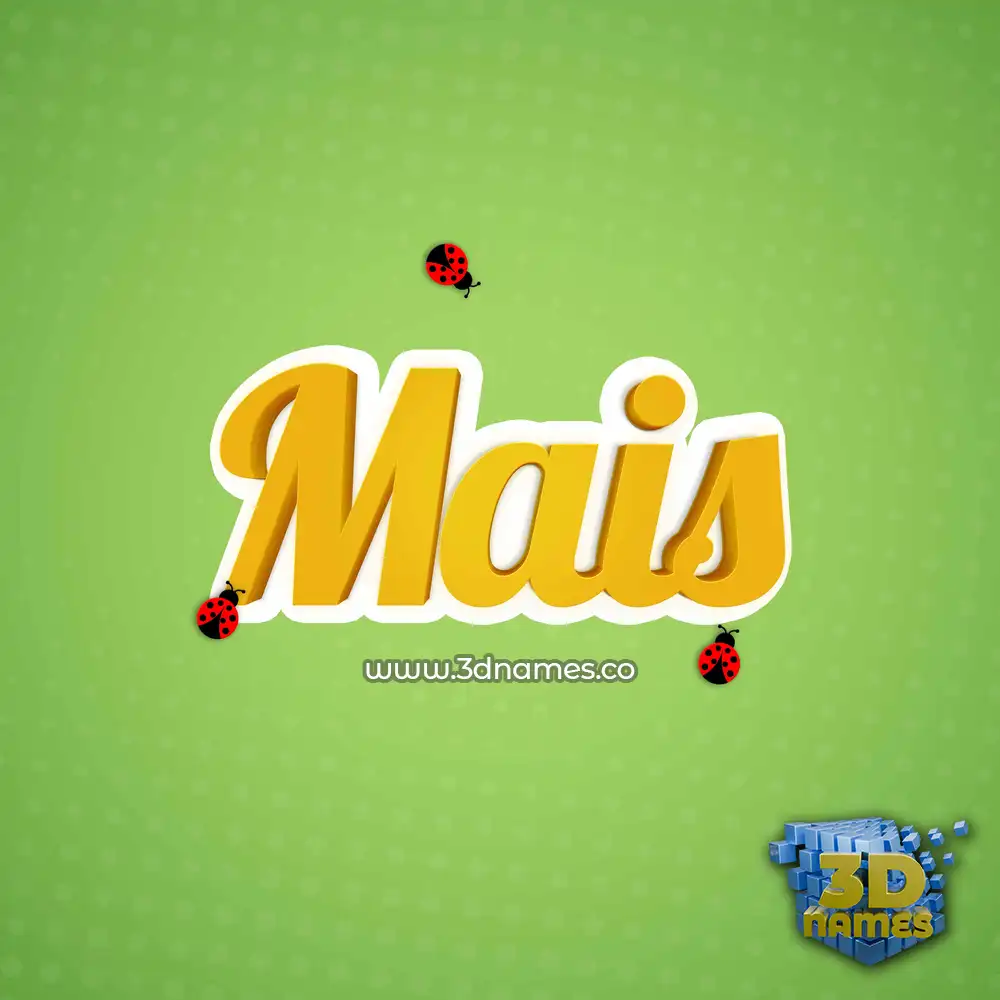 mais in Ladybugs style - 3D name wallpaper