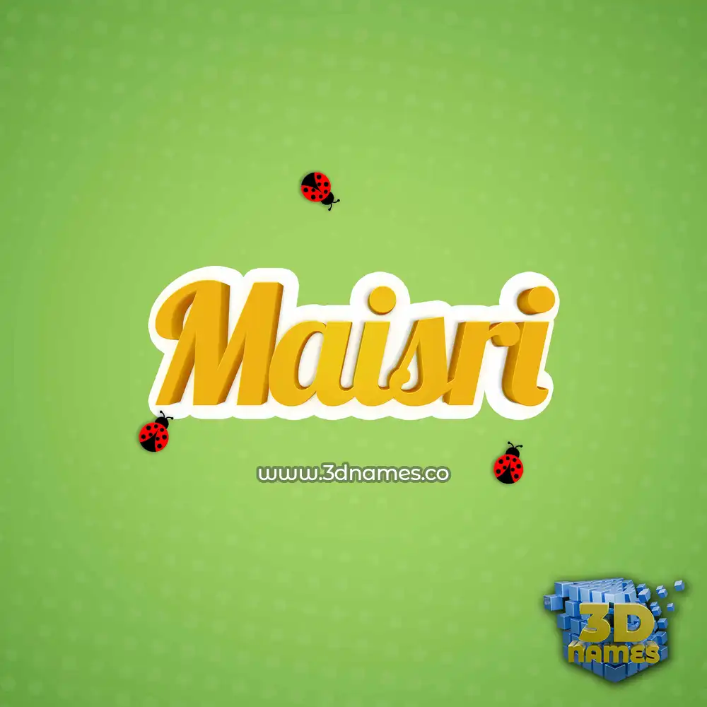 maisri in Ladybugs style - 3D name wallpaper