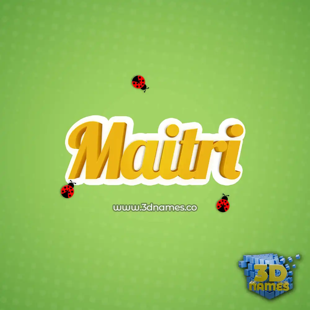 maitri in Ladybugs style - 3D name wallpaper