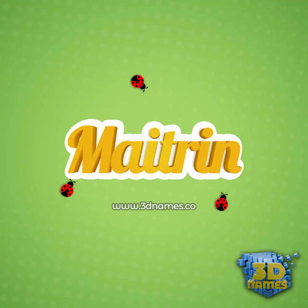 maitrin in Ladybugs style - 3D name wallpaper