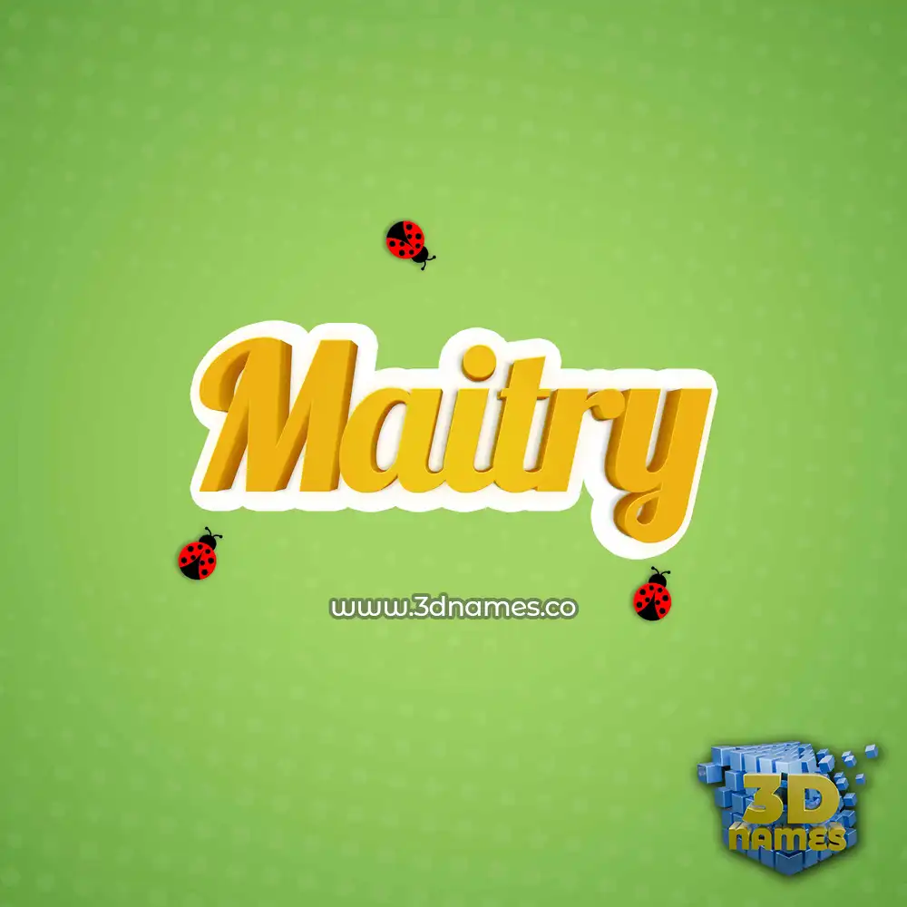 maitry in Ladybugs style - 3D name wallpaper