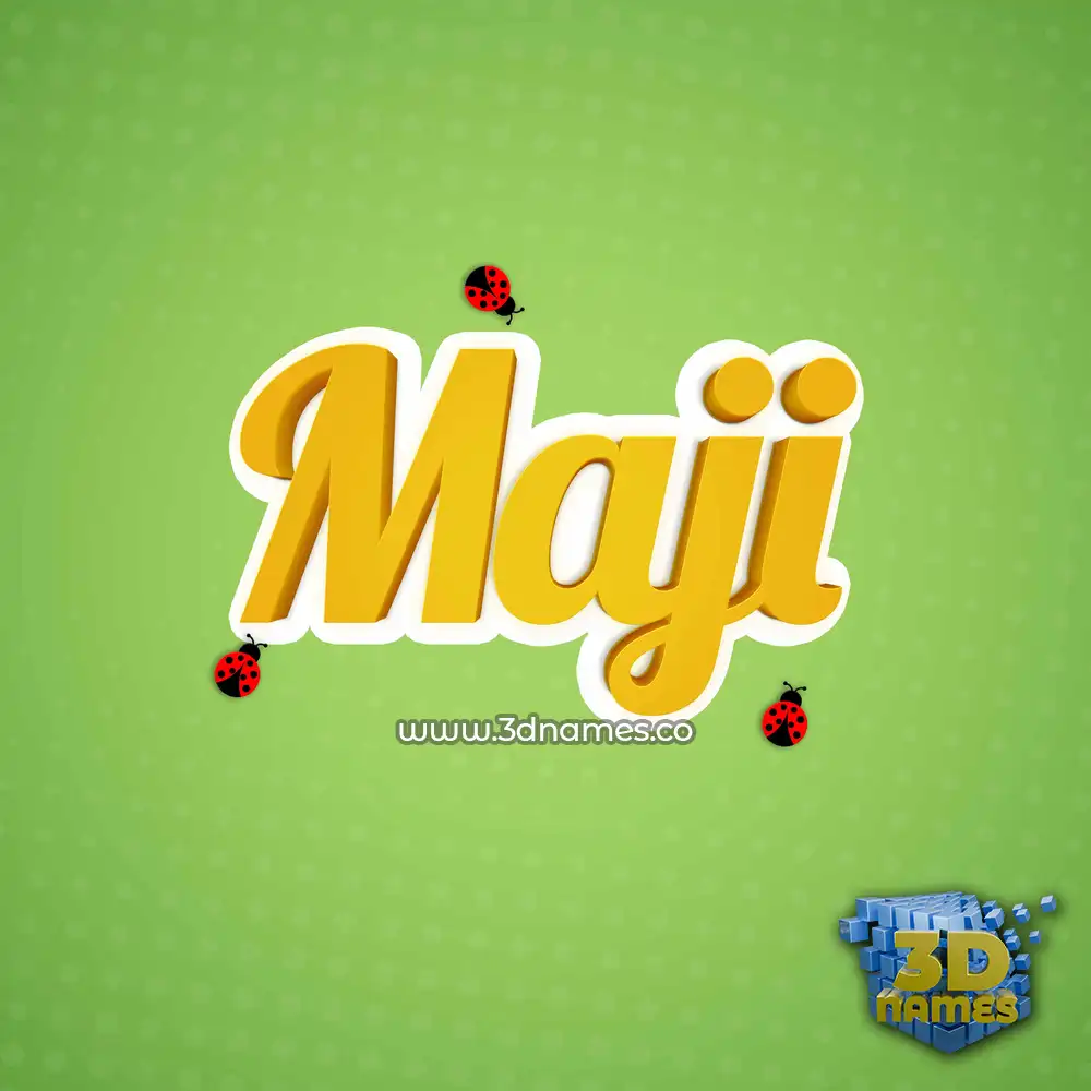 maji in Ladybugs style - 3D name wallpaper
