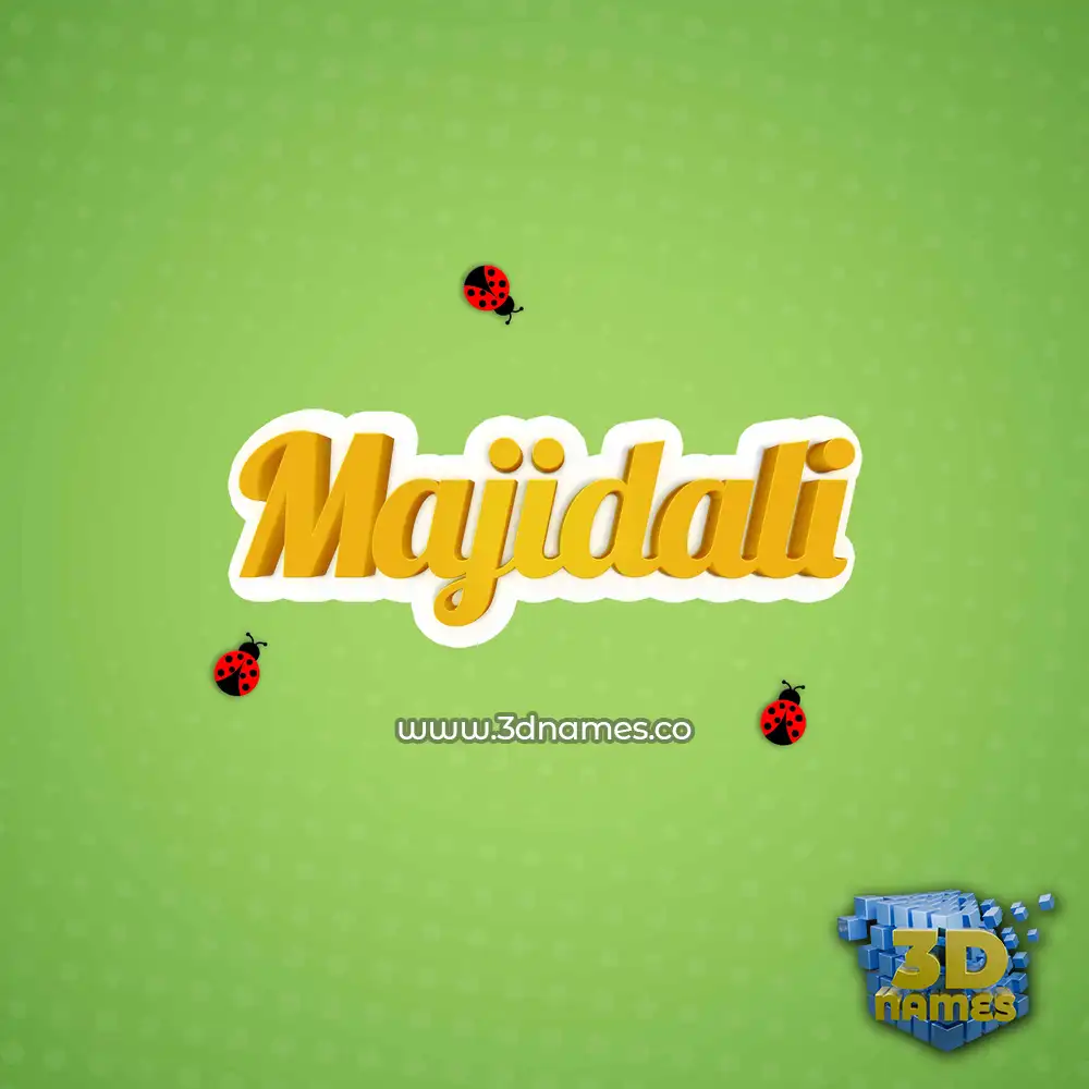 majidali in Ladybugs style - 3D name wallpaper