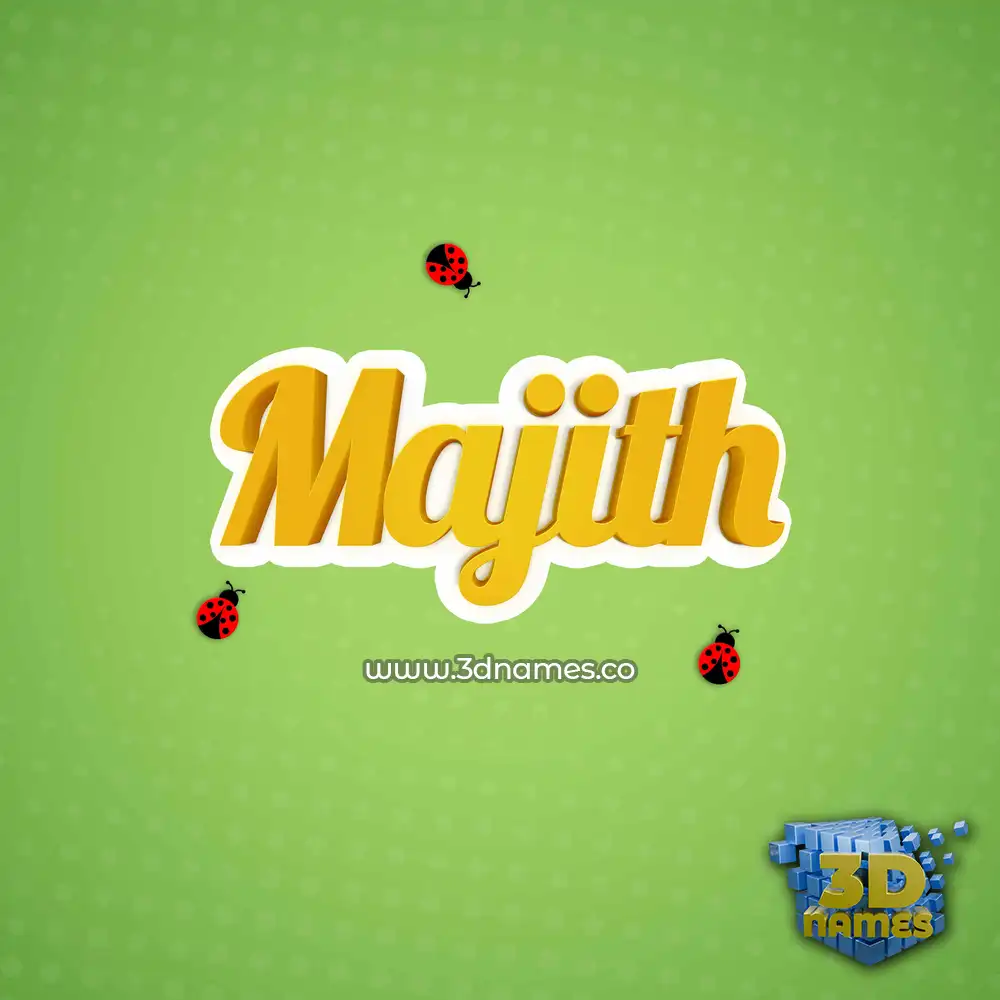 majith in Ladybugs style - 3D name wallpaper