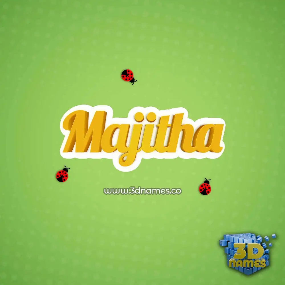 majitha in Ladybugs style - 3D name wallpaper