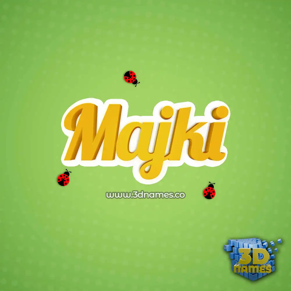 majki in Ladybugs style - 3D name wallpaper