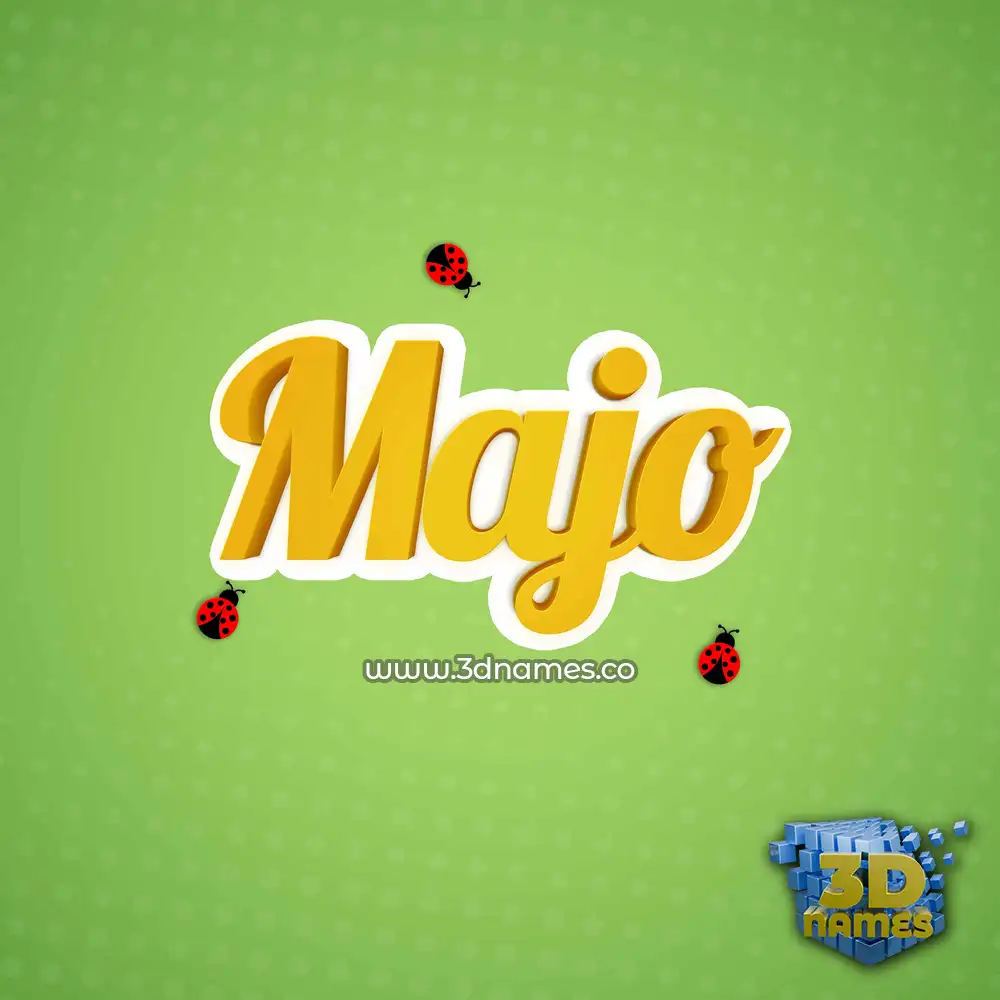 majo in Ladybugs style - 3D name wallpaper