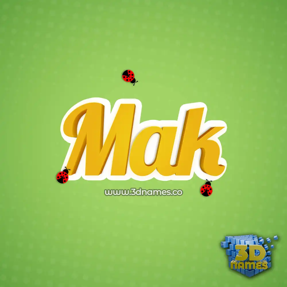 mak in Ladybugs style - 3D name wallpaper