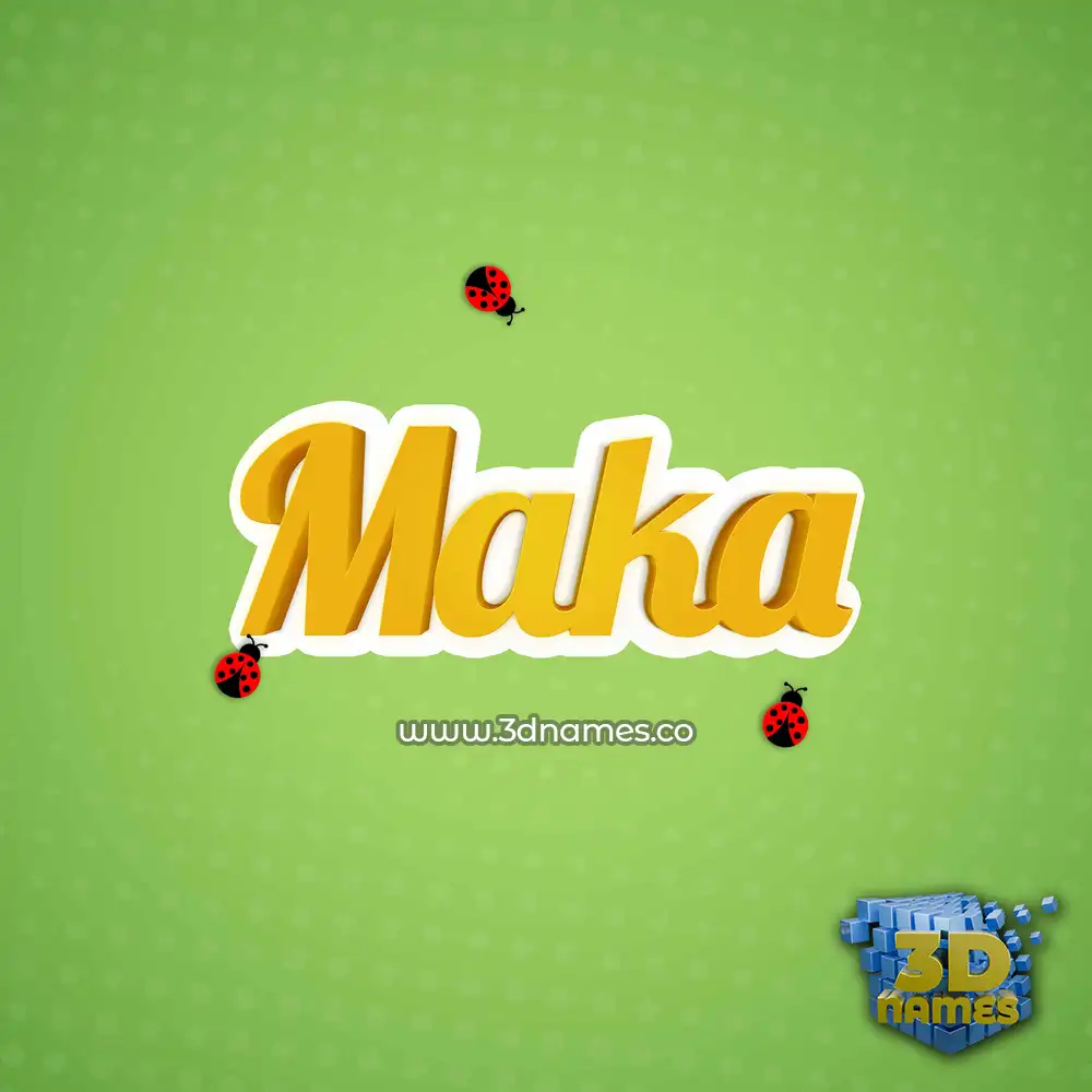 maka in Ladybugs style - 3D name wallpaper