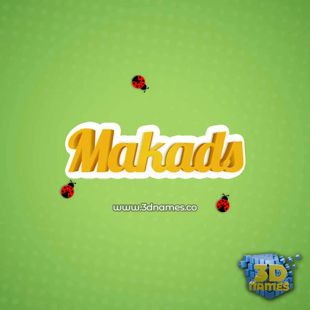 makads in Ladybugs style - 3D name wallpaper