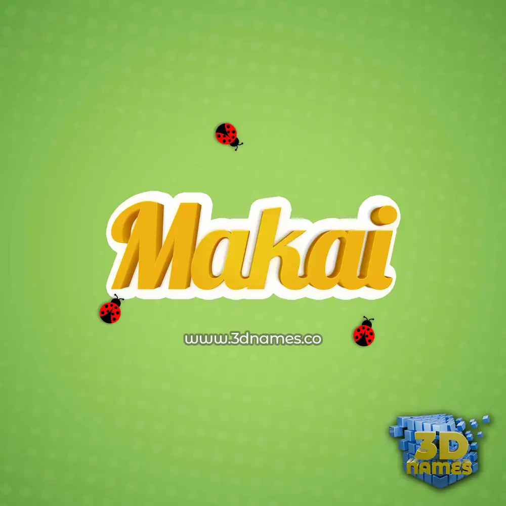 makai in Ladybugs style - 3D name wallpaper