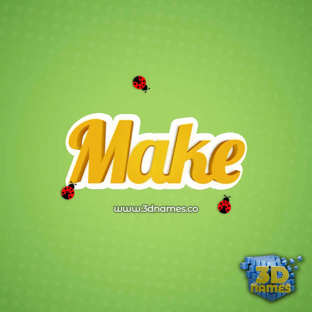 make in Ladybugs style - 3D name wallpaper