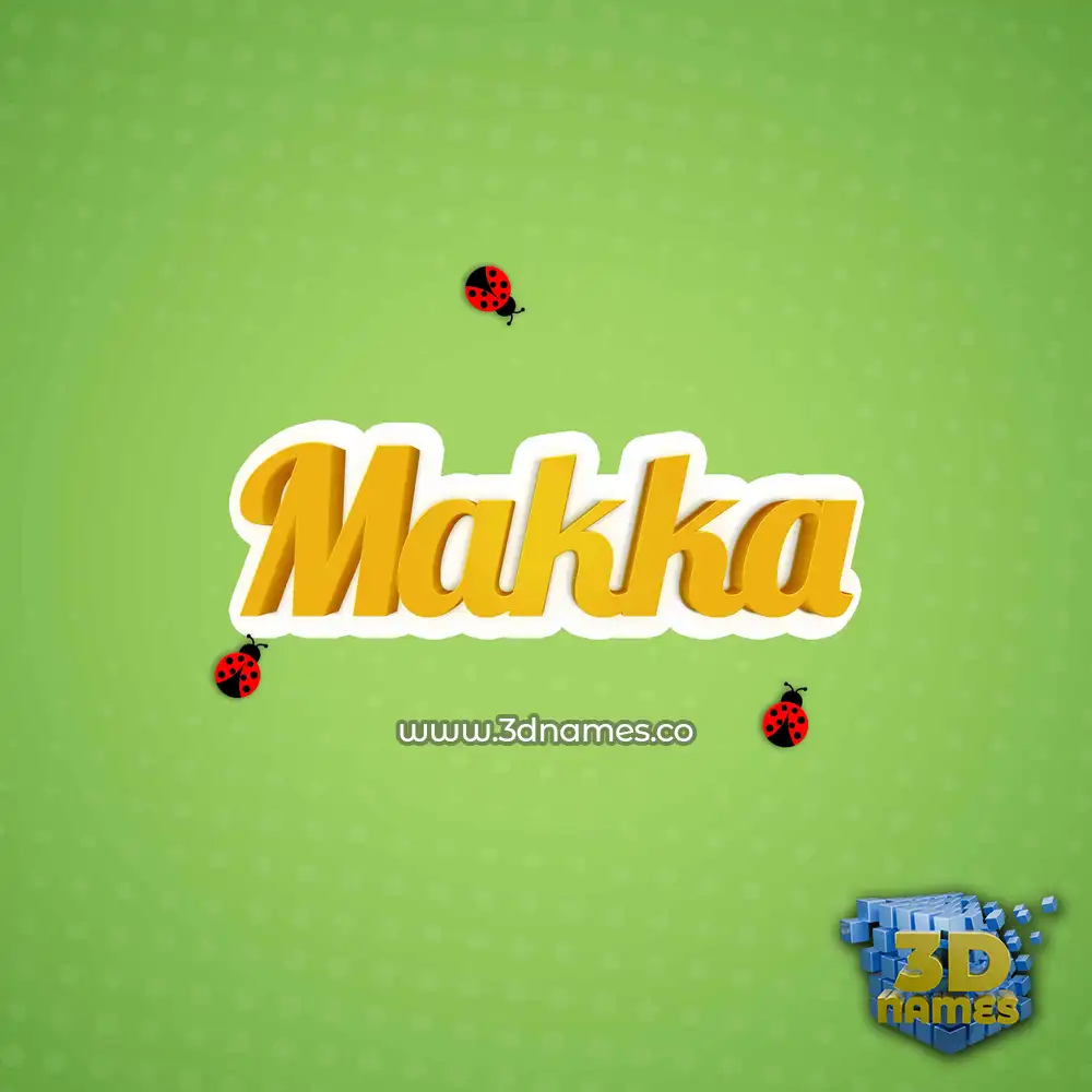 makka in Ladybugs style - 3D name wallpaper