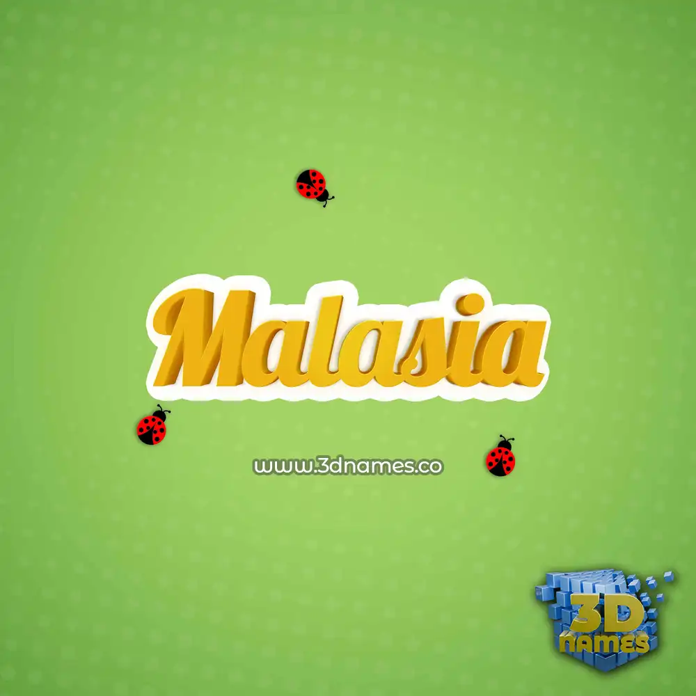 malasia in Ladybugs style - 3D name wallpaper