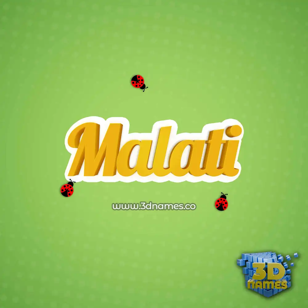 malati in Ladybugs style - 3D name wallpaper