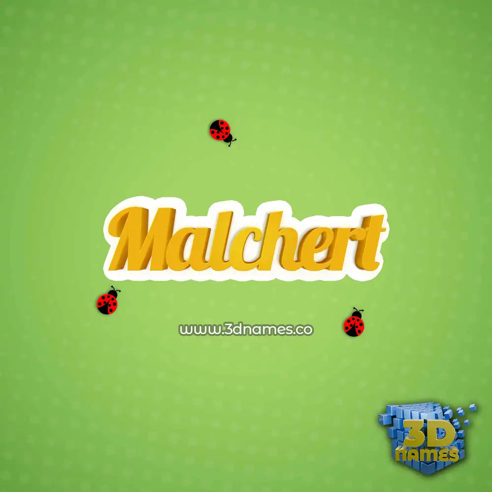 malchert in Ladybugs style - 3D name wallpaper