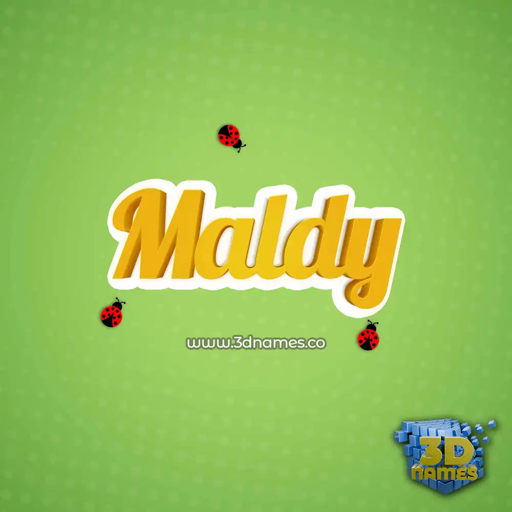 maldy in Ladybugs style - 3D name wallpaper