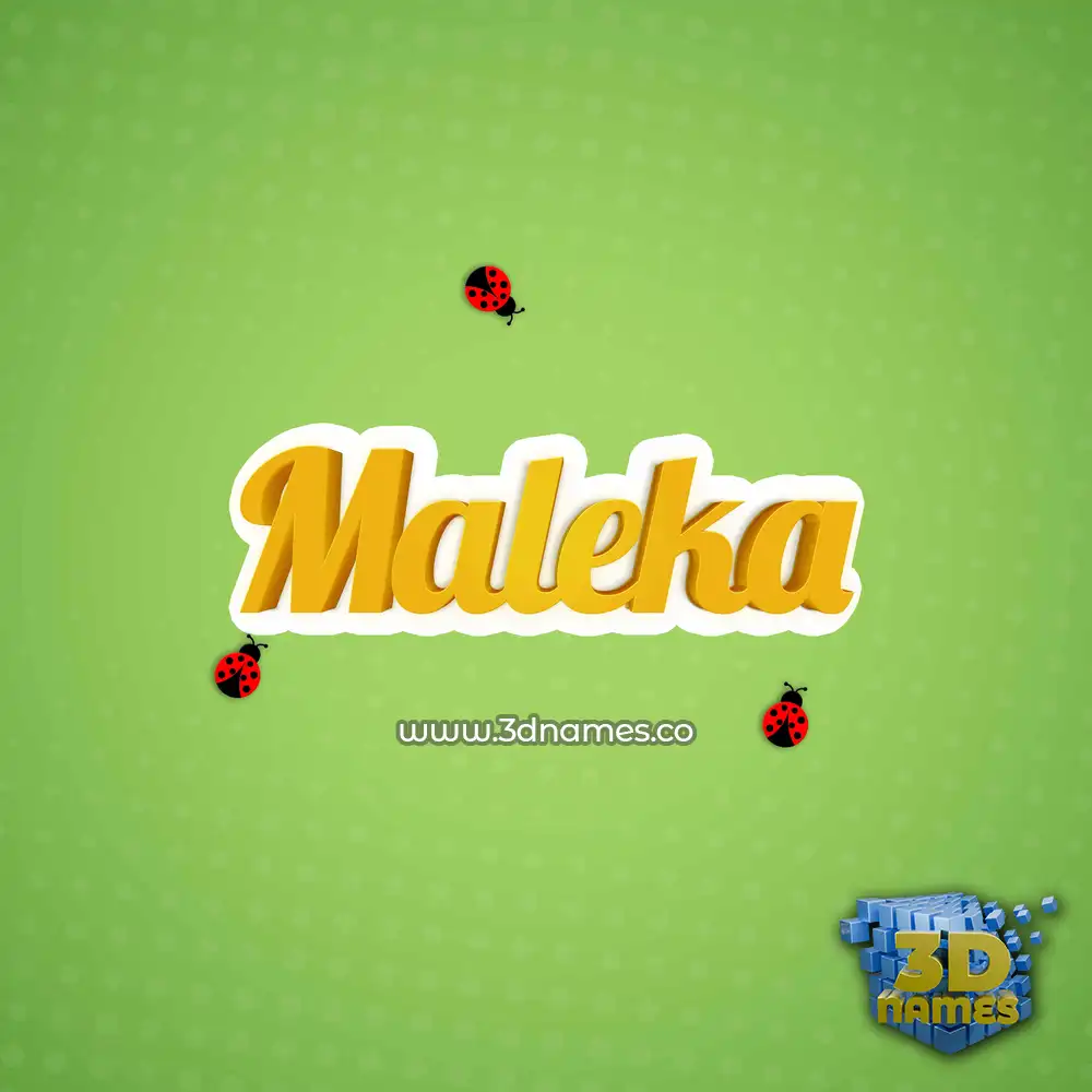 maleka in Ladybugs style - 3D name wallpaper