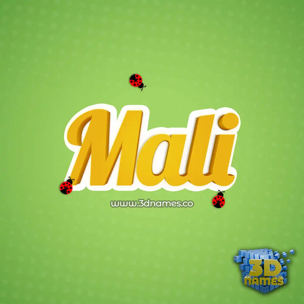 mali in Ladybugs style - 3D name wallpaper