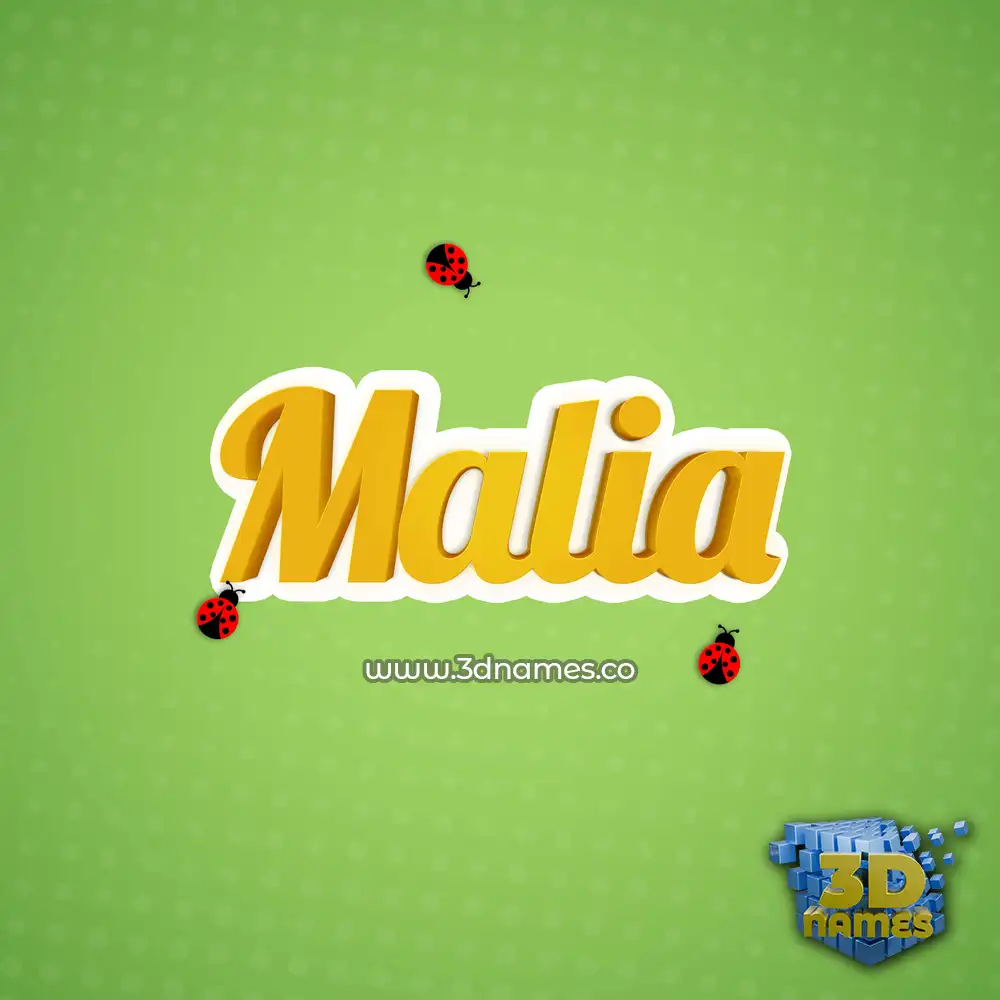 malia in Ladybugs style - 3D name wallpaper