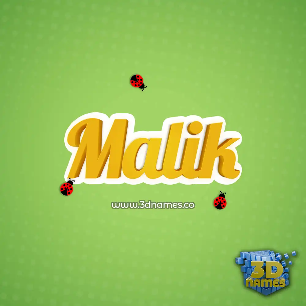 malik in Ladybugs style - 3D name wallpaper