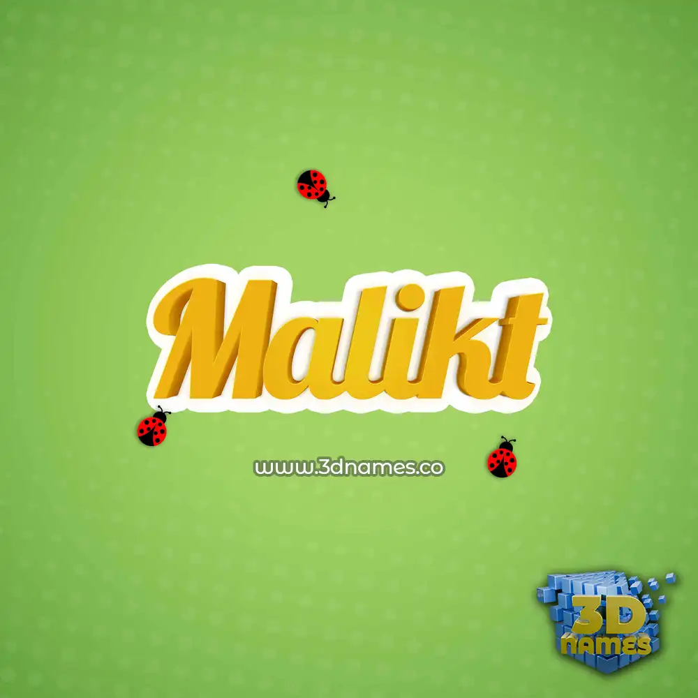 malikt in Ladybugs style - 3D name wallpaper