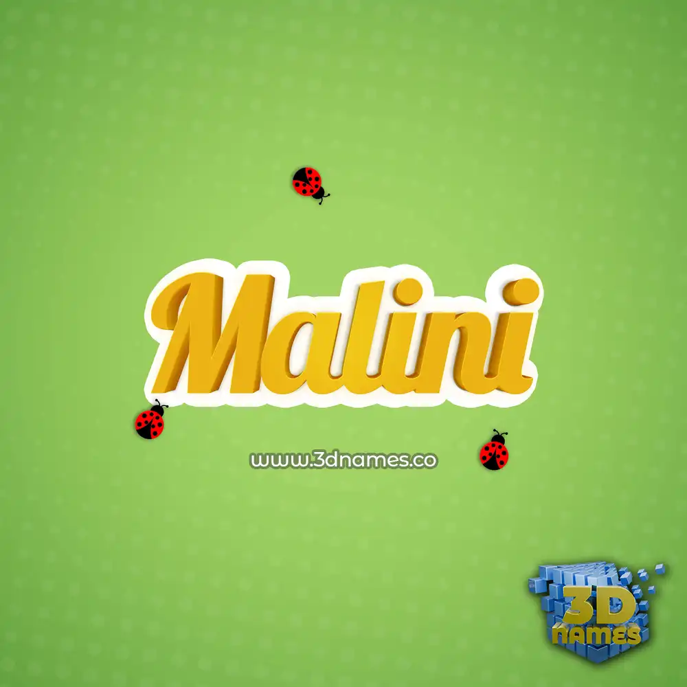malini in Ladybugs style - 3D name wallpaper