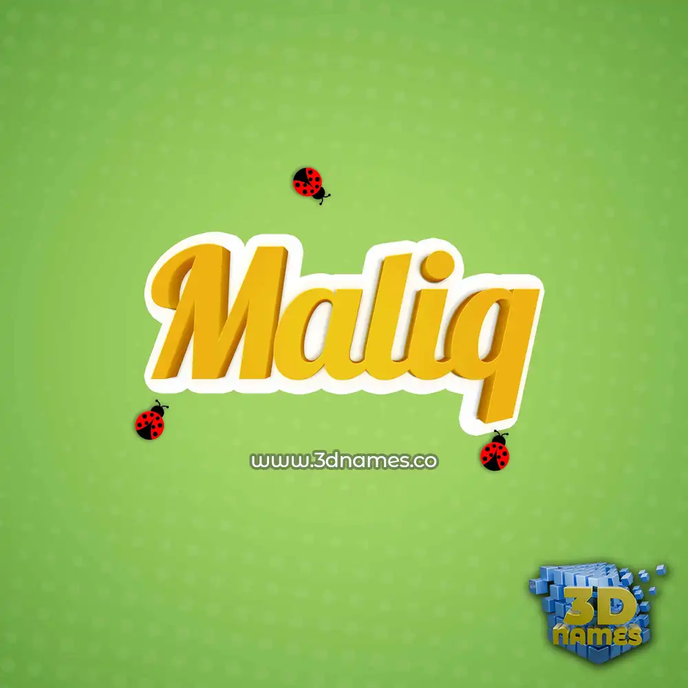 maliq in Ladybugs style - 3D name wallpaper