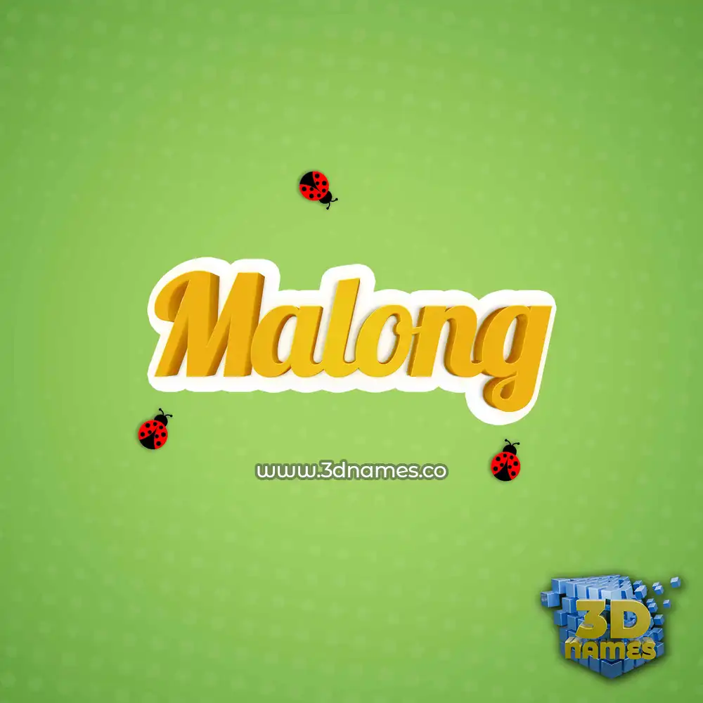 malong in Ladybugs style - 3D name wallpaper