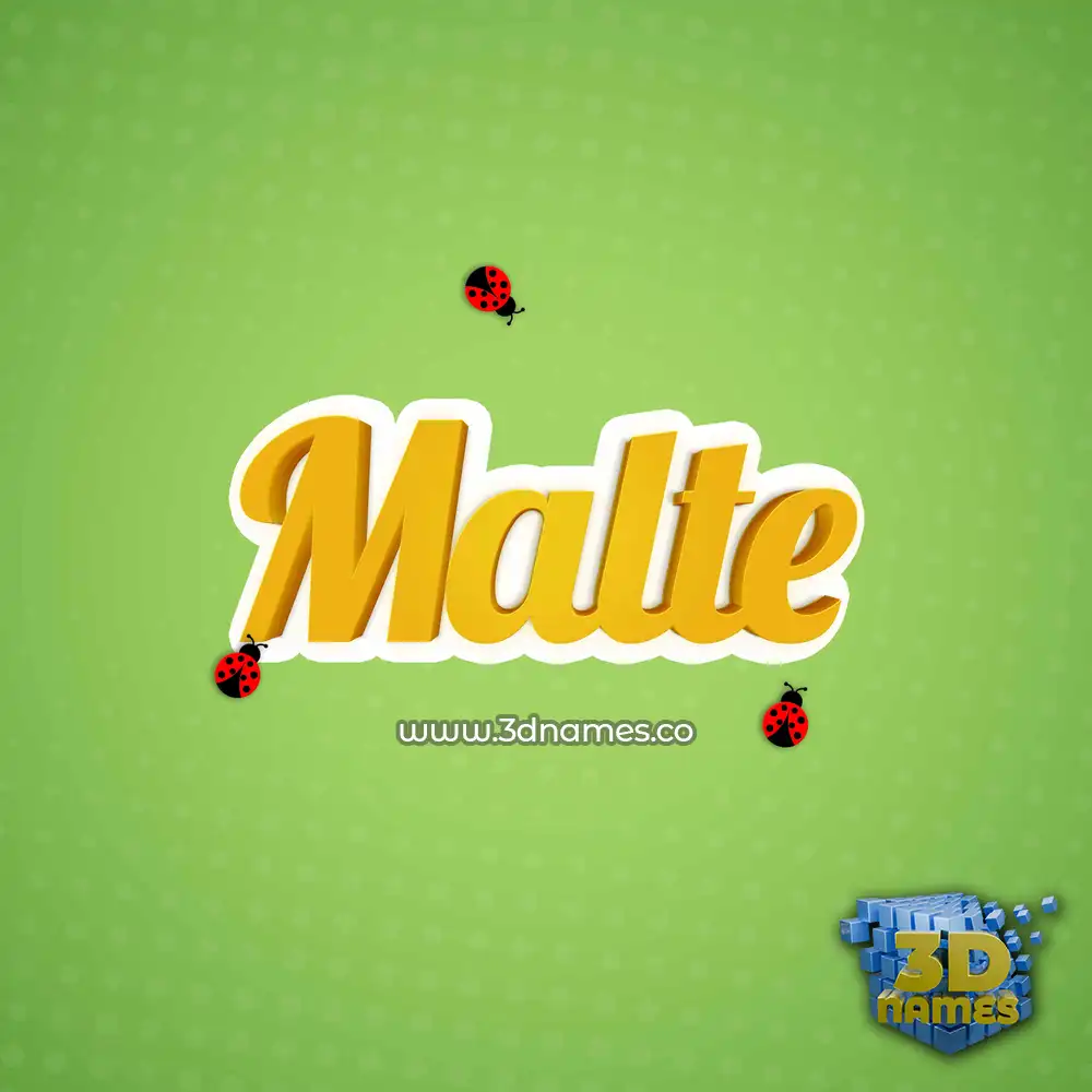 malte in Ladybugs style - 3D name wallpaper