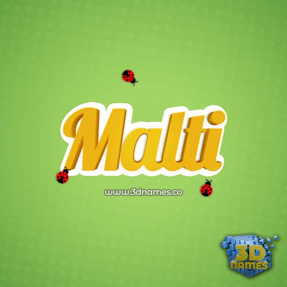 malti in Ladybugs style - 3D name wallpaper