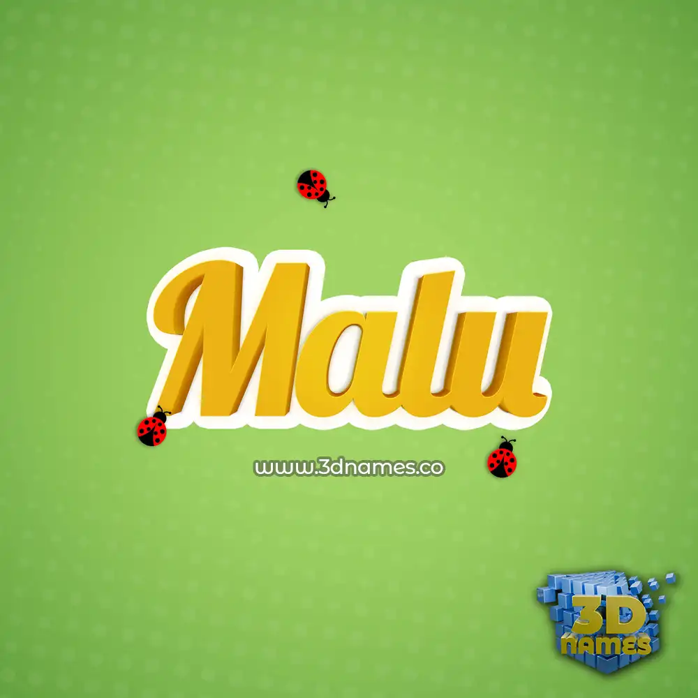 malu in Ladybugs style - 3D name wallpaper