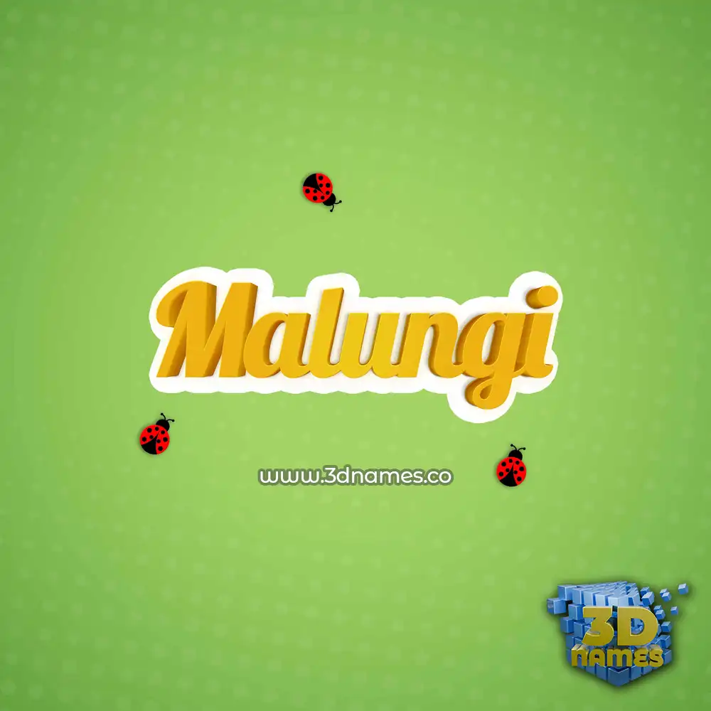 malungi in Ladybugs style - 3D name wallpaper