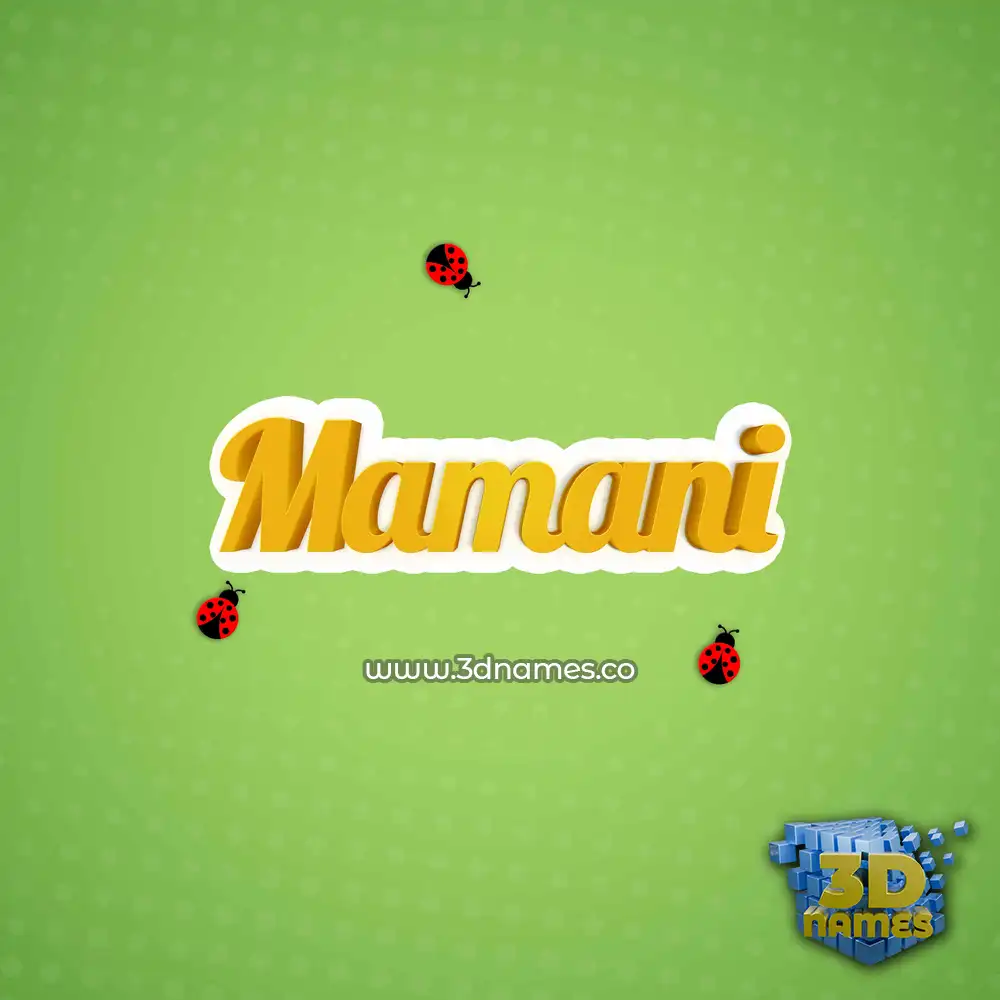 mamani in Ladybugs style - 3D name wallpaper