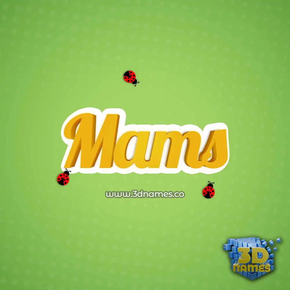 mams in Ladybugs style - 3D name wallpaper