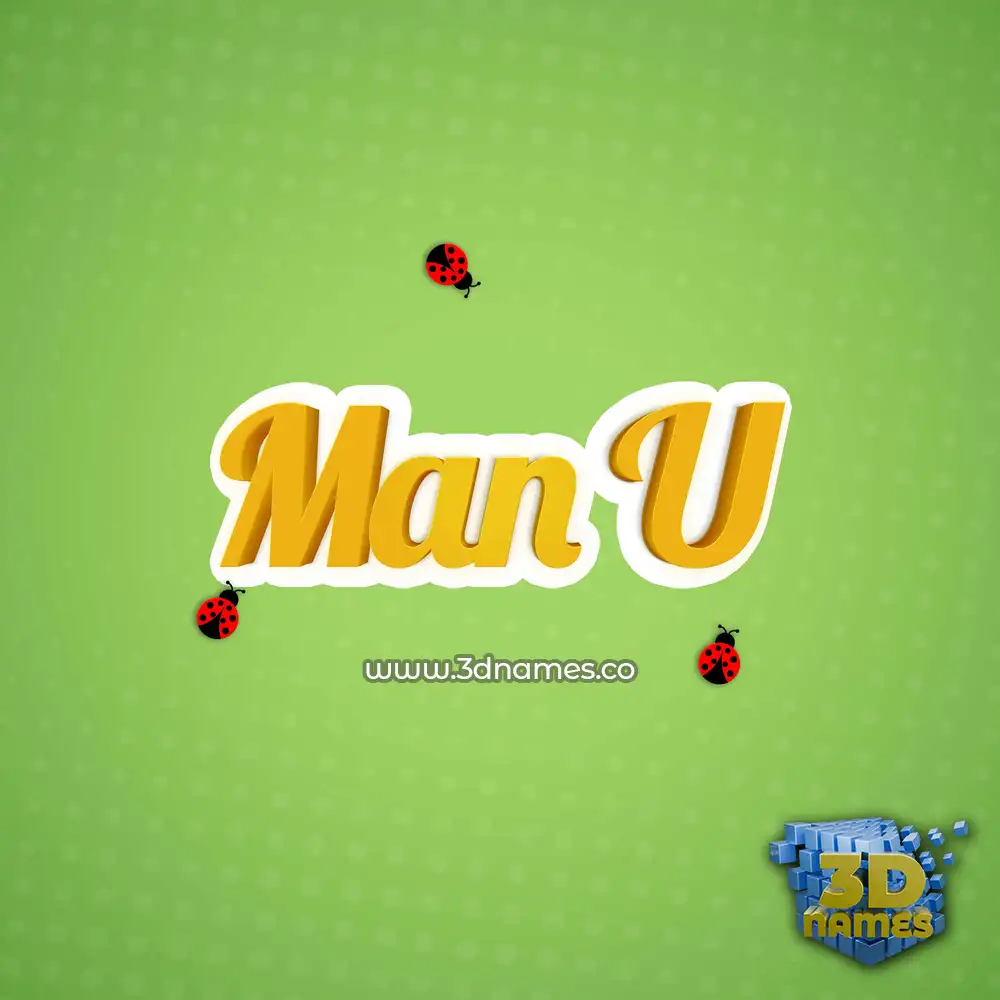 man u in Ladybugs style - 3D name wallpaper