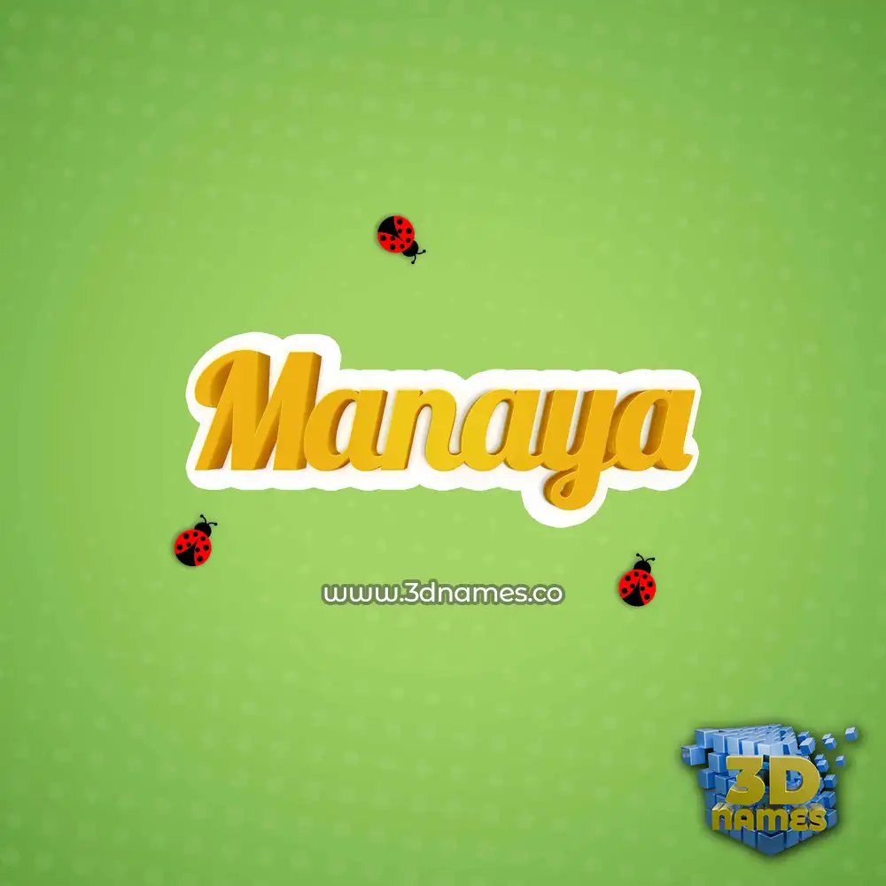 manaya in Ladybugs style - 3D name wallpaper