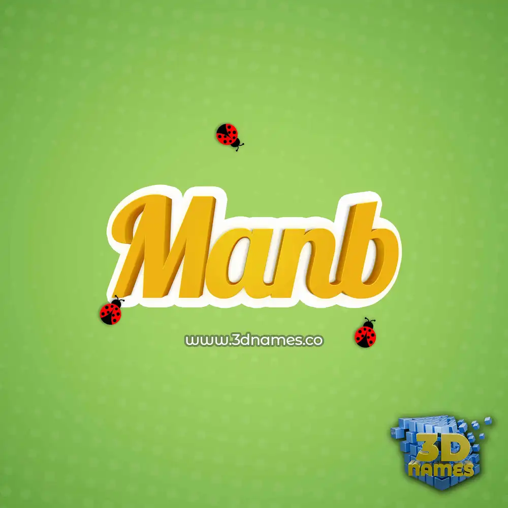 manb in Ladybugs style - 3D name wallpaper