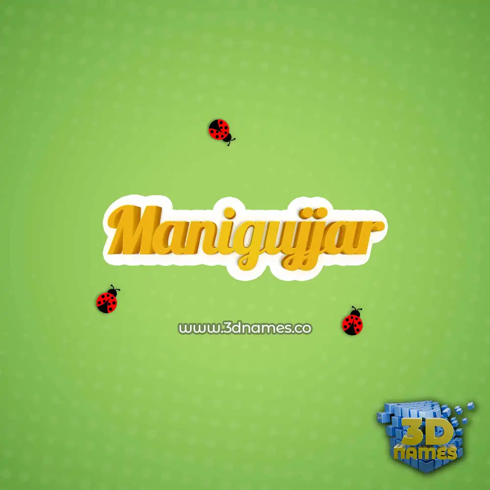 manigujjar in Ladybugs style - 3D name wallpaper