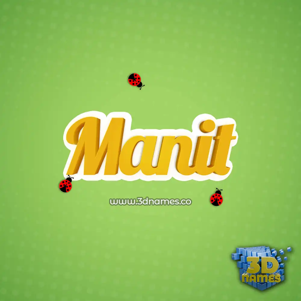 manit in Ladybugs style - 3D name wallpaper