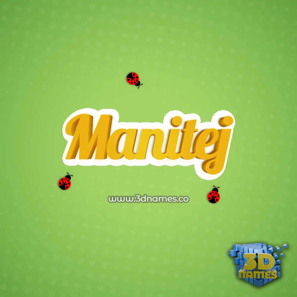 manitej in Ladybugs style - 3D name wallpaper