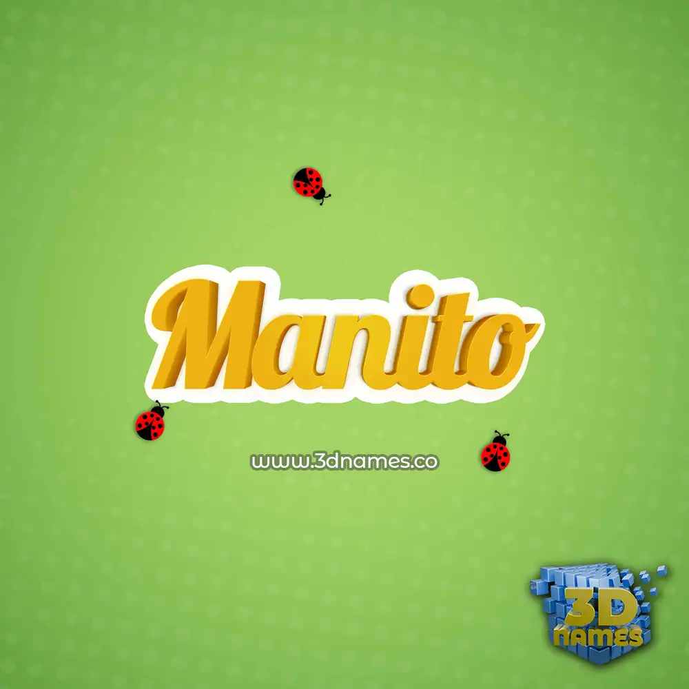 manito in Ladybugs style - 3D name wallpaper