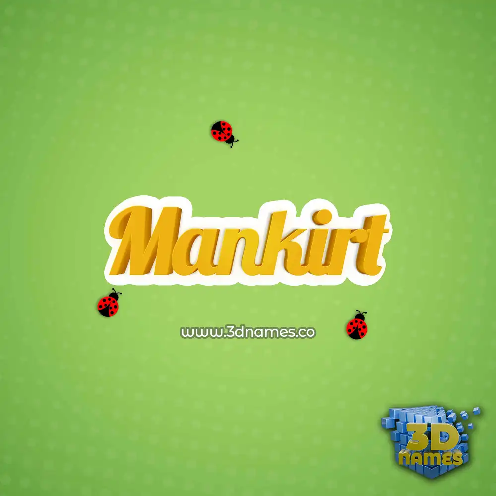 mankirt in Ladybugs style - 3D name wallpaper